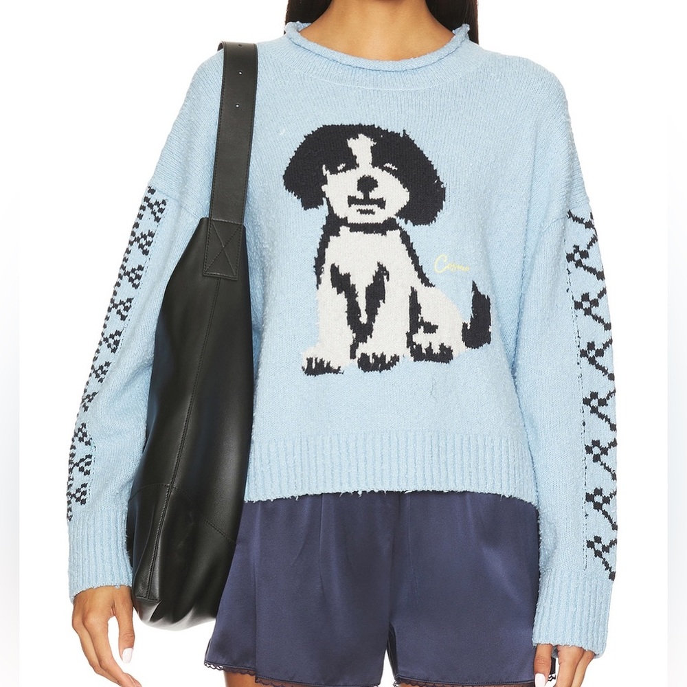 Free People Story Book Sweater in Clear Skies Combo